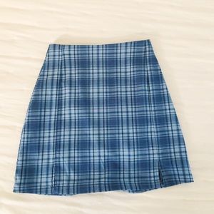 Brandy Melville/John Galt blue plaid skirt.